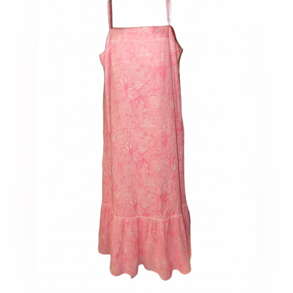 Like New Lilly Pulitzer Rozalie Linen Pink and white maxi dress- size 16 🩷 - Picture 5 of 16
